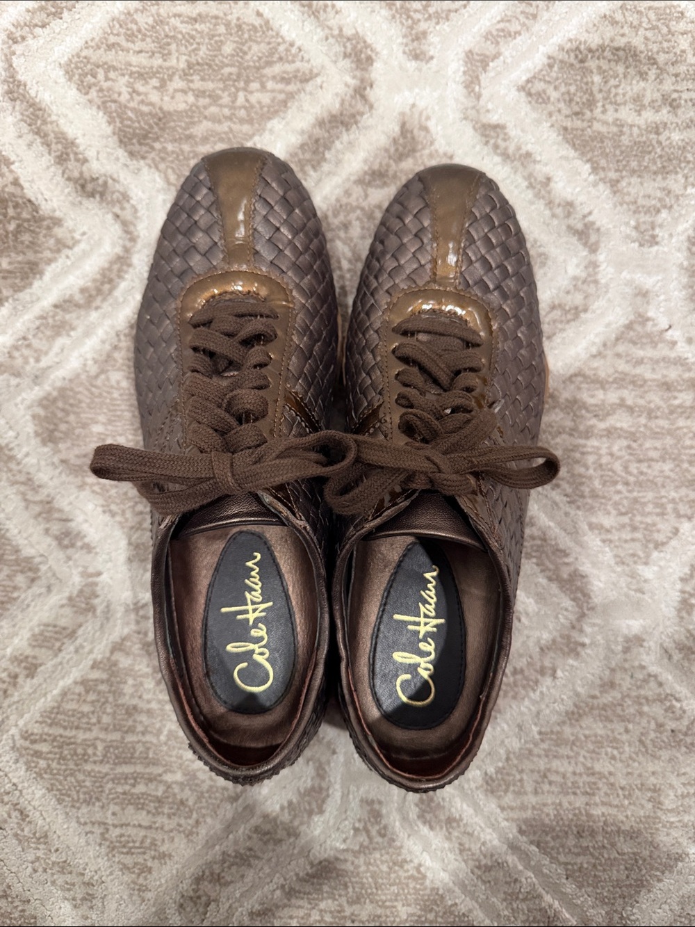 Cole Haan x Nike Air Woman’s Brown Woven Leather Sneakers/ Size 7/ Like New
